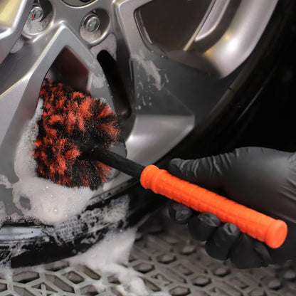 SPTA Set di 3 Spazzole Morbide in Microfibra per Cerchioni, 3 Misure a Scelta, per la Pulizia e il Lavaggio dei Cerchioni dell'Auto