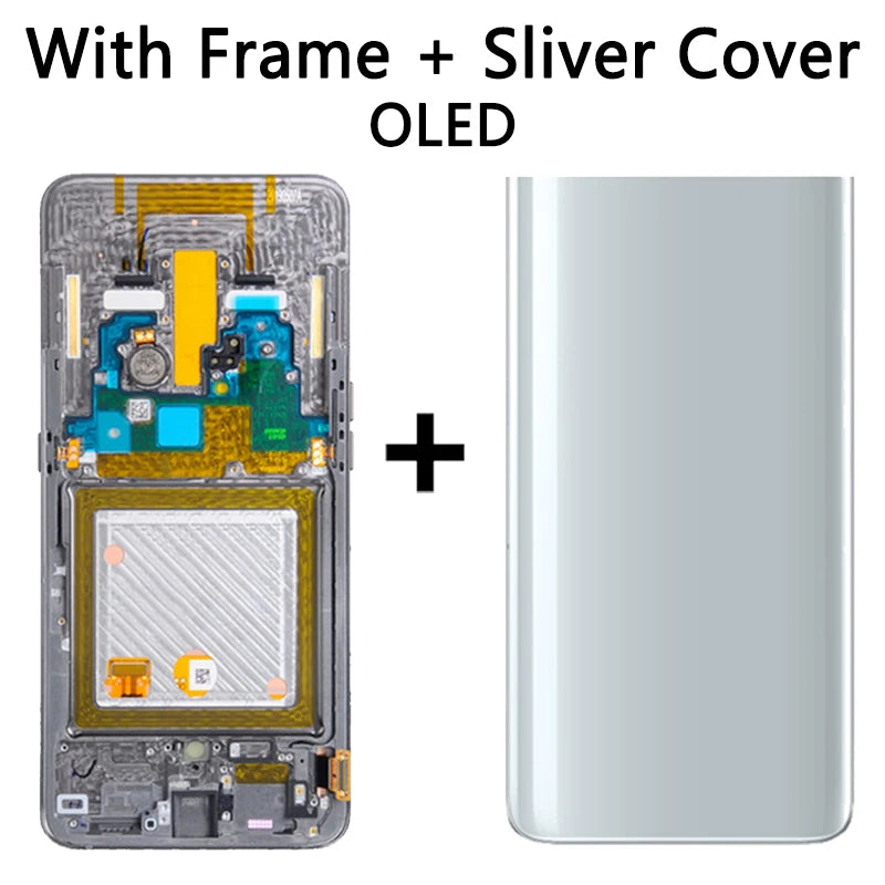Display LCD Super AMOLED per Samsung A80 A805 A805F, gruppo digitalizzatore touchscreen con sensore di impronte digitali per Samsung A90 LCD