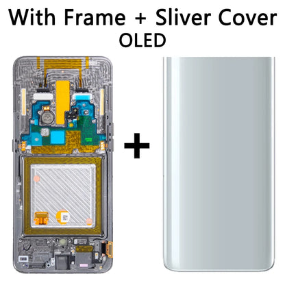 Display LCD Super AMOLED per Samsung A80 A805 A805F, gruppo digitalizzatore touchscreen con sensore di impronte digitali per Samsung A90 LCD