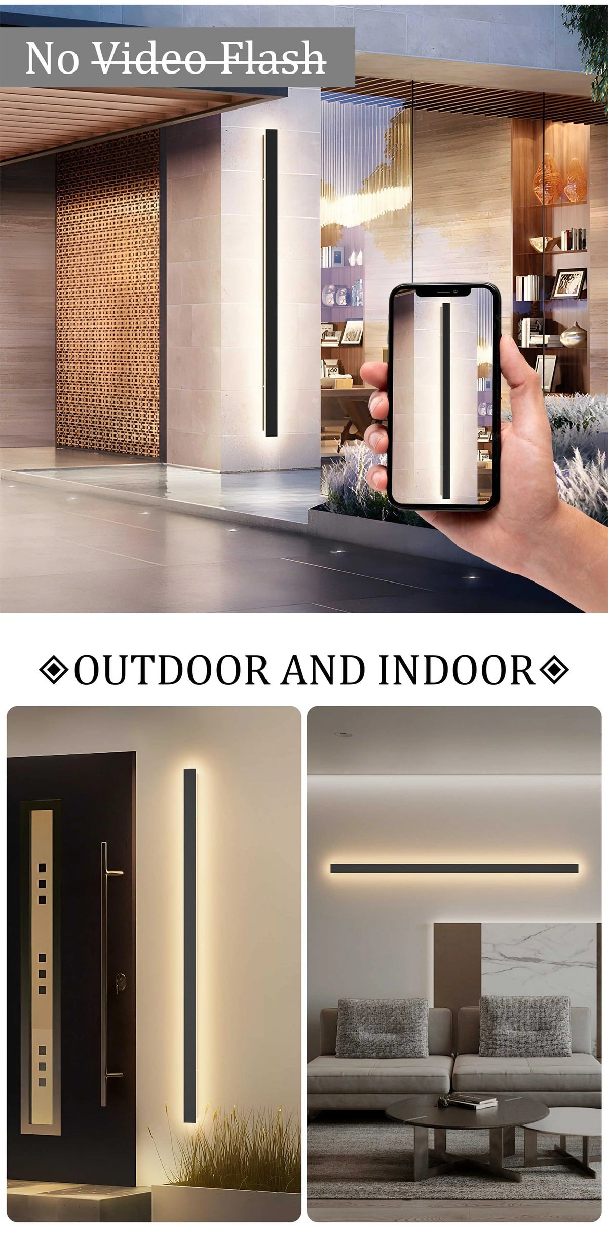 Lampada da Parete LED Moderna IP65 Impermeabile Nera per Esterni, Giardino, Scale, Portico, Illuminazione da Parete Antiruggine per Interni e Soggiorno