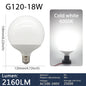 Confezione da 1-5 lampadine LED a globo G80 G95 G125 10W 12W 18W 40 Watt Lampadine LED Edison equivalenti, base E27 bianco caldo 3000K, latteo