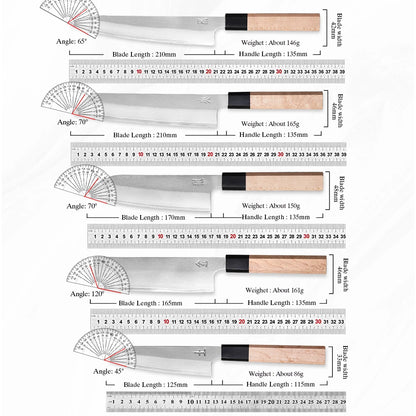 Set di coltelli da cucina in stile giapponese da 1 o 5 pezzi, coltello da chef in acciaio inossidabile composito a 3 strati, Nakiri Santoku, utensili da cucina multiuso