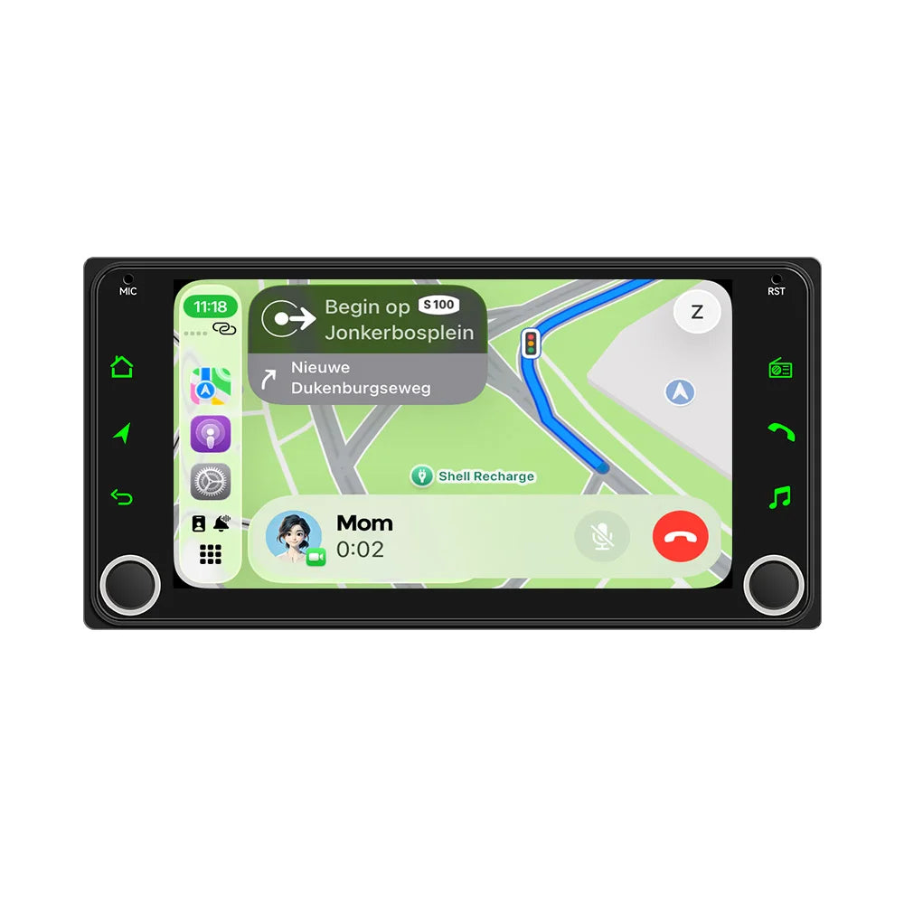 MEKED Autoradio Linux 7 Pollici con CarPlay Wireless e Android Auto per Toyota Yaris Corolla RAV4 Avensis Aygo Prius, Lettore Multimediale Universale 4K con Schermo per Telecamera Posteriore