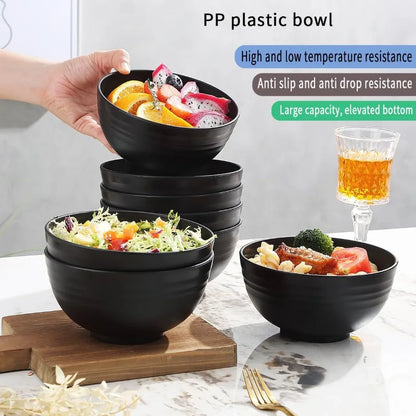 Set di ciotole in plastica da 12/6 pezzi da 26 once, per la cucina di casa, ristorante, caffetteria, sicuro per microonde, insalata, zuppa di riso, ramen, snack, ciotola