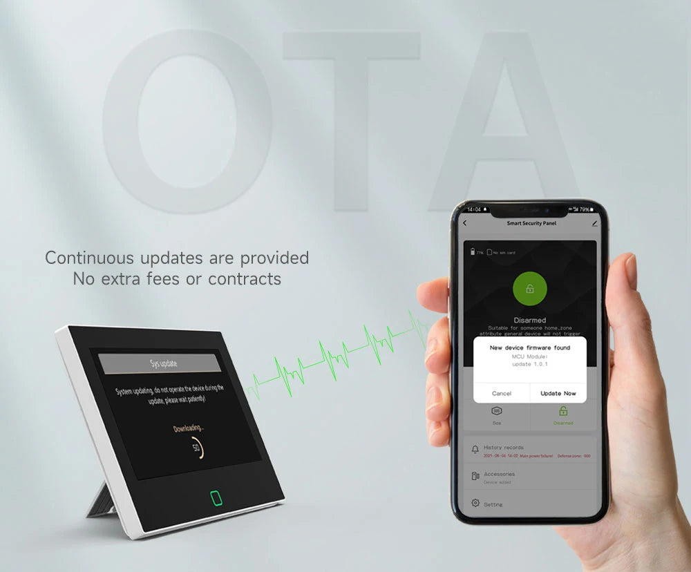 Staniot Kit di protezione Lora da 7 pollici WiFi 4G Tuya Sistema di allarme domestico intelligente con batteria da 5000 mAh Distanza 500 M Funziona con Alexa