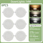 6Pack 24W 17W 14W 10W 6W Bianco Rotondo Da Incasso Led Da Incasso Luce di Pannello 110V 220V Caldo Freddo illuminazione Foyer Studio Casa Interno