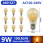 Confezione da 10 lampadine a filamento LED per E27 B22 220V 240V 4W 6W 9W Lampadine a LED bianche calde Lampada in vetro vintage