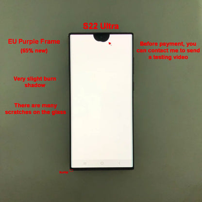 Display Super AMOLED per Samsung Galaxy S22 Ultra LCD SM-S908 S908U S908E, Schermo Touch Digitizer di Ricambio con Difetti
