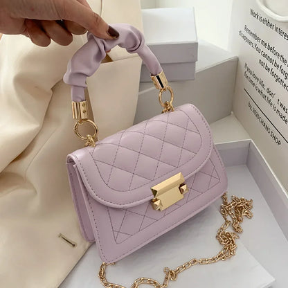 Borse a tracolla in pelle PU da donna piccola borsa a tracolla Designer femminile 2024 nuova catena di moda borsa a tracolla romboidale mini borsa da donna