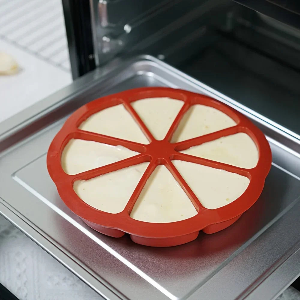 Set di stampi triangolari in silicone per torte - adatti a teglie da forno antiaderenti con 8 cavità, ideali per brownies, pancake, cupcake, ecc.