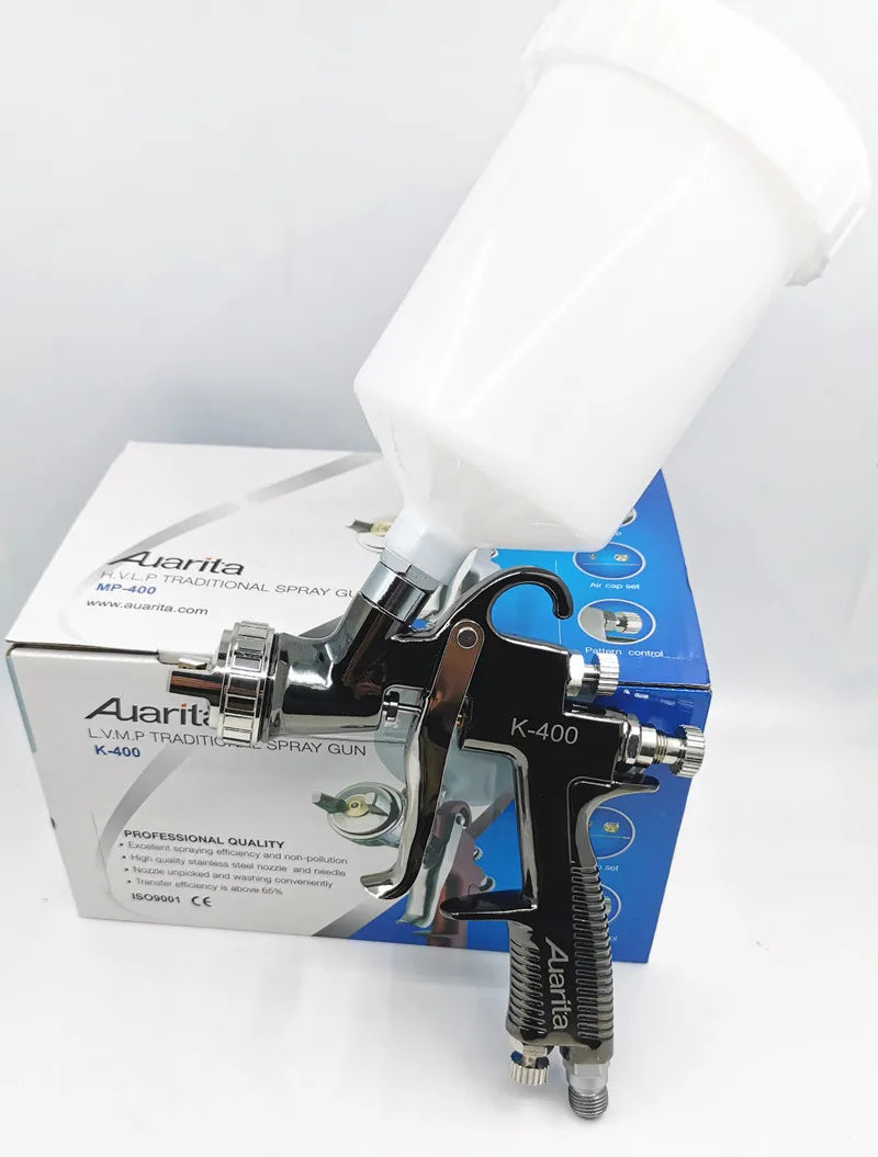 Pistola a Spruzzo di Alta Qualità Auarita K400 LVMP, Spruzzatore per Auto 1.4/1.7MM R500, Pistola per Verniciatura ad Alta Atomizzazione, Aerografo