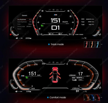 MEKEDE 11 Pollici LCD Digitale Intelligente Cruscotto Luce Blu Schermo Antiriflesso Per BMW Serie 3 E90 E91 E92 2005-2012 Tachimetro