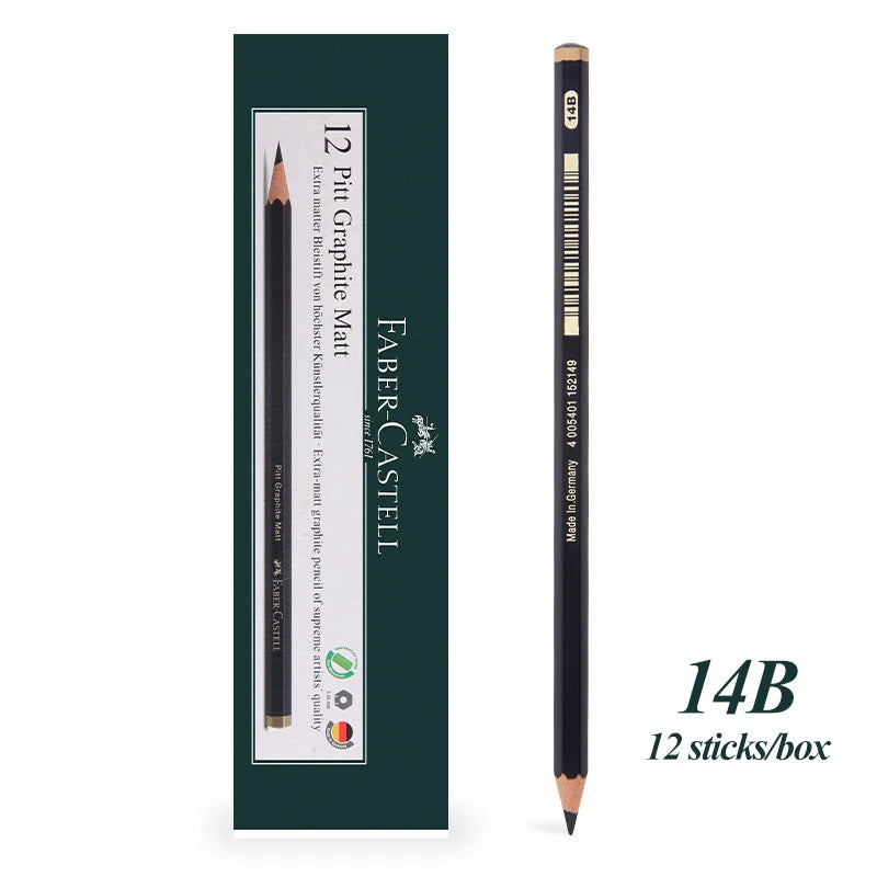 Faber-Castell 8/12pcs Set Matte Sketch Pencil Art Graphite per schizzo Black Lead Writing Drawing matite di grafite forniture