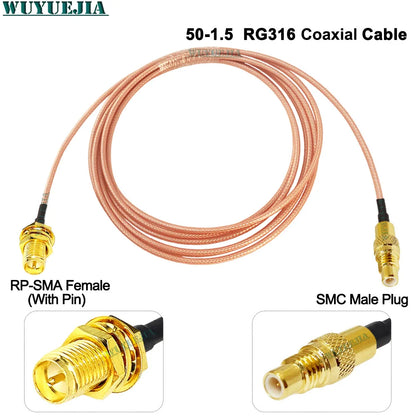 Linea di collegamento SMA a SMC Interfaccia RF SMC Spina maschio SMA a prolunga jack femmina SMC Cavo coassiale adattatore RF 50-1,5 RG-316