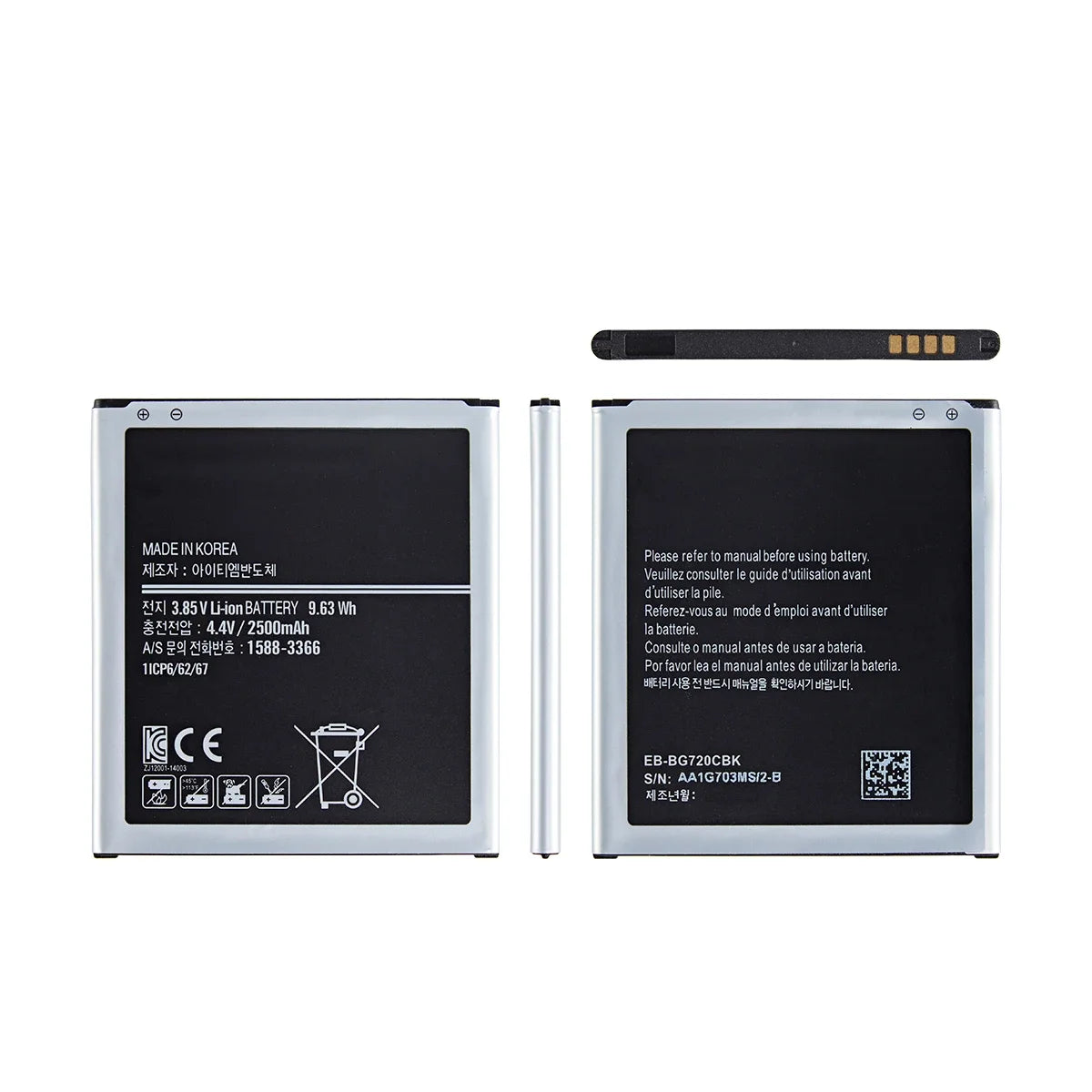 Nuovissima batteria EB-BG720CBK EB-BG720CBC 2500mAh per Samsung Galaxy Grand Max M-G7200 G7208V G7202 G7209 G7202D G720AX