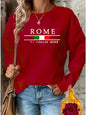Pullover da donna a maniche lunghe con collo rotondo stampato, comodo e caldo, moda casual autunno e inverno