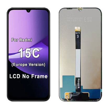 LCD nuovo al 100% testato per Xiaomi Redmi 15C versione europea, gruppo digitalizzatore touch screen LCD con telaio, parti di ricambio per riparazione.