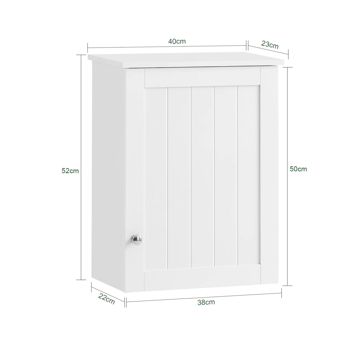 SoBuy BZR19-W Armadio sospeso con anta Armadietto da parete Bagno Armadio sospeso Armadio da cucina Armadio medicinale Mobili da bagno BHT Circa: 40x52x23 cm
