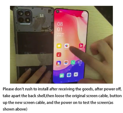 Display LCD da 6,74" per OPPO Realme C53 con parti di ricambio del pannello touch RMX3760 dello schermo del telaio