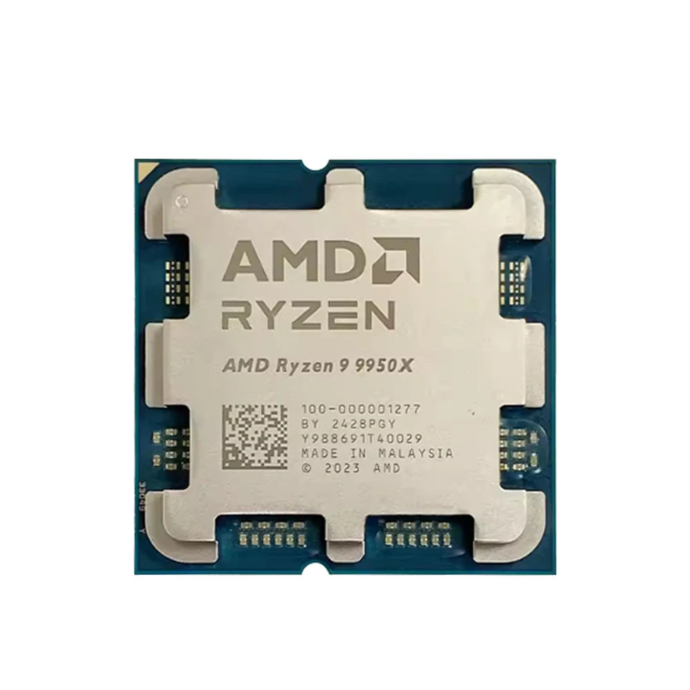 CPU Desktop AMD Ryzen 9 9950X 16-Core 32T 5.7GHz Max Boost 64MB L3 Cache Socket AM5 DDR5 170W TDP Serie 9000 Senza Ventola