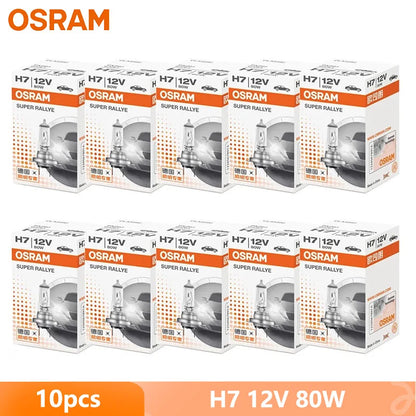 OSRAM CLASSIC H1 H4 H3 H7 Super Rally 12V 100W 80W faro alogeno per auto High Watt lampade autentiche 3200K più luminose (10 pezzi)