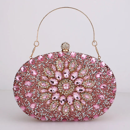 Diamond Crystal Women Make Up Cosmetic Evening Shoulder Messenger pochette borsa per telefono borsa dorata argentea rossa rosa nera