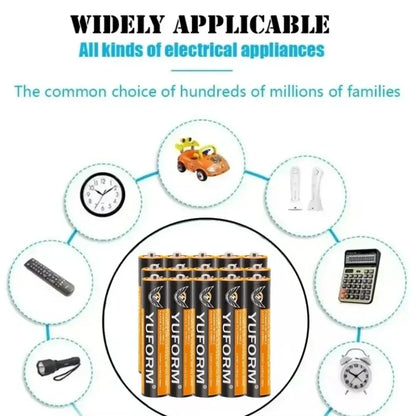 Batterie al carbonio zinco AA AAA da 1,5 V, confezione da 40 all'ingrosso per giocattoli, orologi, telecomandi, alimentazione di lunga durata, a prova di perdite