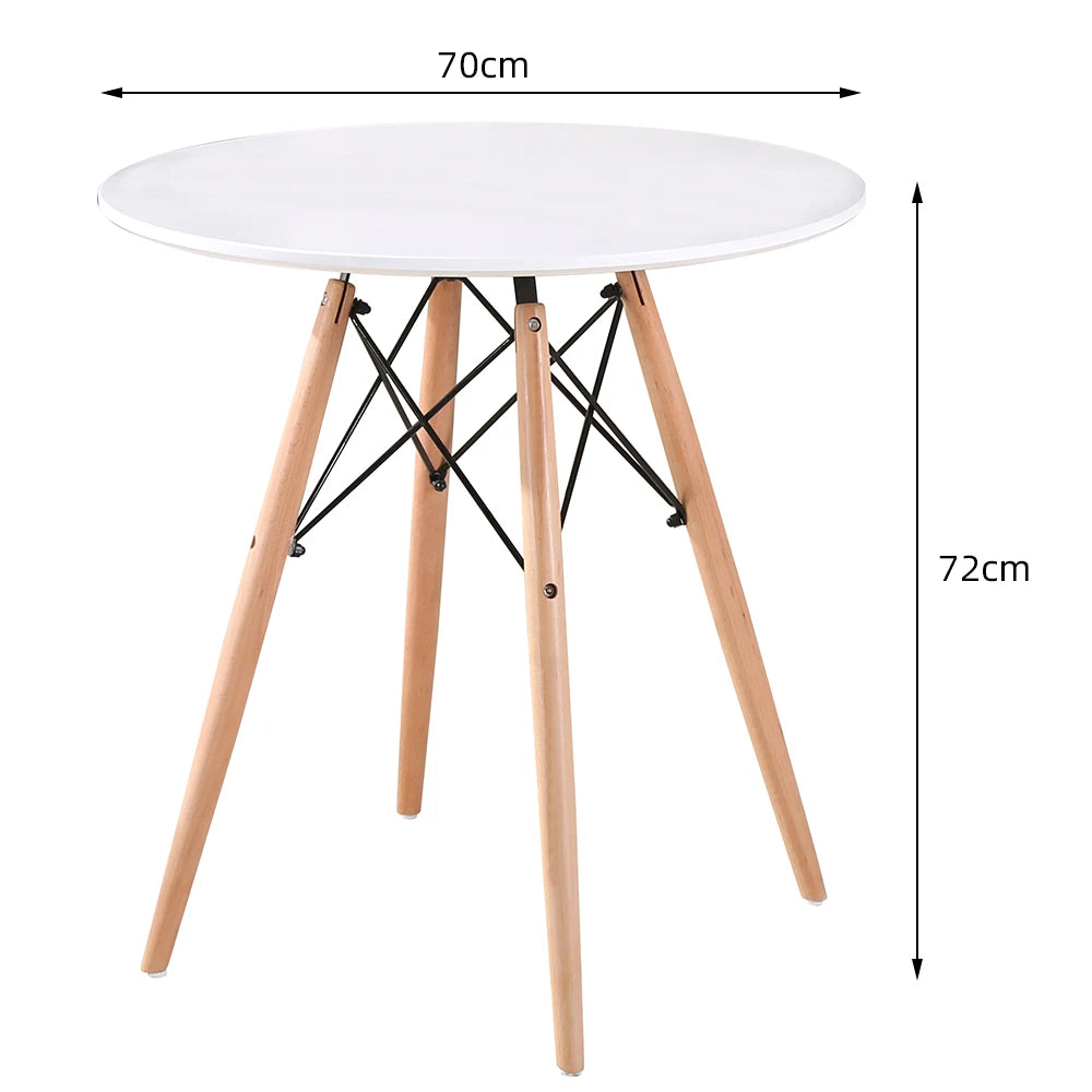 Tavolo rotondo moderno con piano bianco Tavolo da pranzo semplice per il tempo libero Tavolino nordico Tavolo da negoziazione Balcone tulipano (dimensioni: 70 cm)