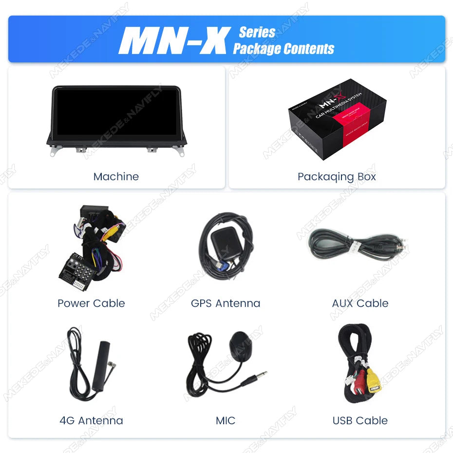 Mekede, autoradio Android da 8,8 pollici, stile originale, con CarPlay wireless e Android Auto, sistema multimediale per BMW X3 F25 e X4 F26 (2014-2016), sistema NBT, 4G LTE, WiFi, Bluetooth, navigazione GPS, lettore video 4K