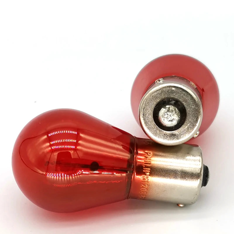 Philips 2 Lampade PR21W S25 12V 21W BAW15S Colore Ambra, Luci di Segnalazione Standard, Lampade di Posizione Originali, Lampadine di Retromarcia 12088CP