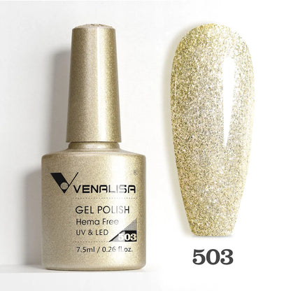 VENALISA Smalto gel per unghie da 7,5 ml Sparkle Glitter Diamante Brillante Colori estivi Semi permanente Soak off Vernice gel per unghie UV LED