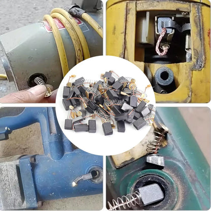 Spazzole di Carbone per Motori Elettrici, Parti di Ricambio per Utensili Elettrici, Trapano, Martello, Smerigliatrice Angolare, Motosega, Macchina da Taglio