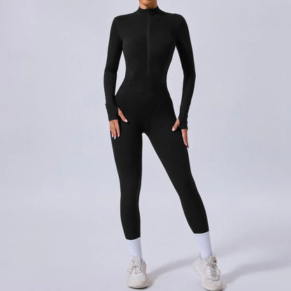 Tuta da donna Set da yoga Tuta intera Pagliaccetti femminili Abbigliamento da yoga ad asciugatura rapida Tute da allenamento Tuta sportiva a maniche lunghe