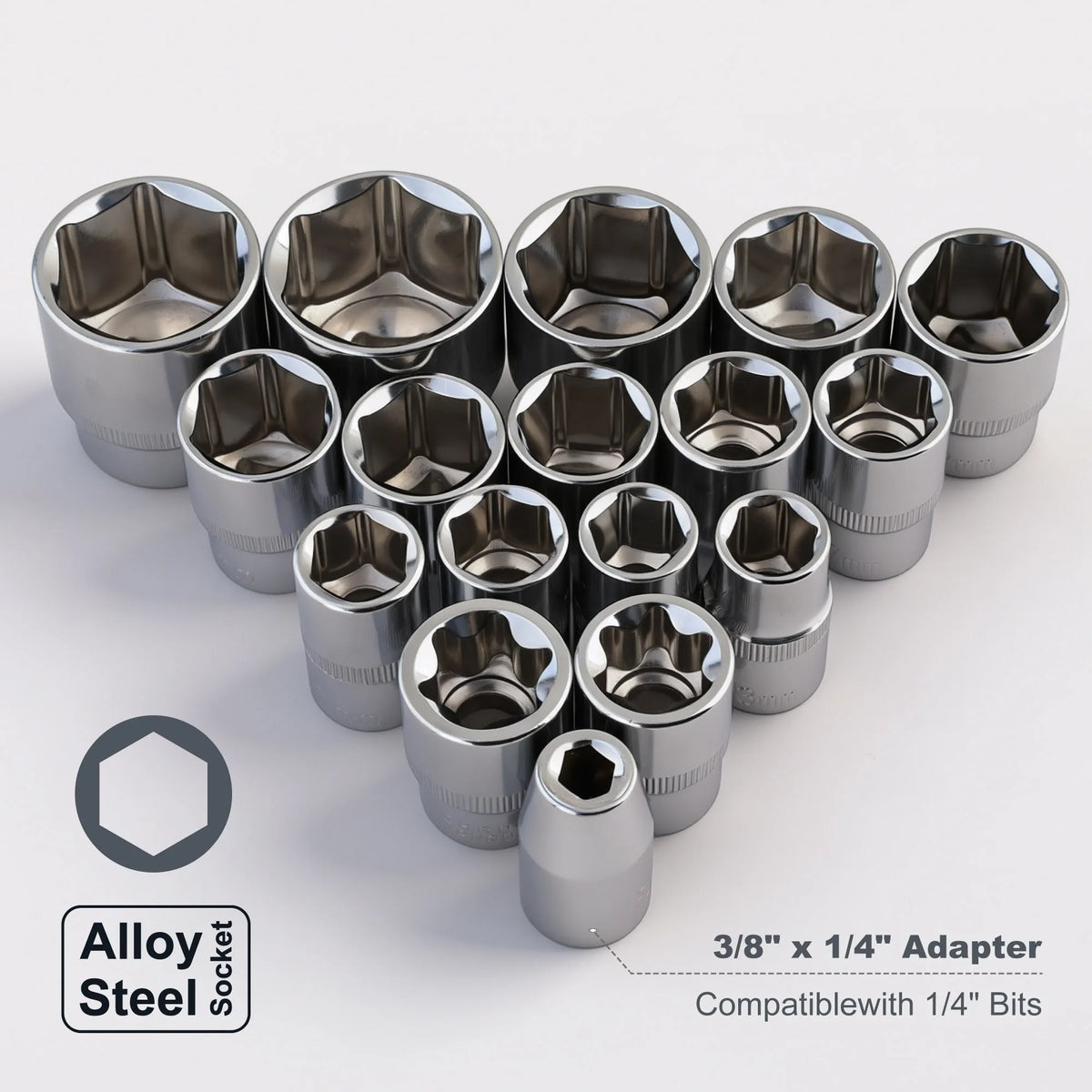 Set di Attrezzi Meccanici Hi-Spec 216 Pezzi, Kit Chiavi a Bussola da 1/4" 3/8" 1/2", Cassetta degli Attrezzi per Riparazione Auto