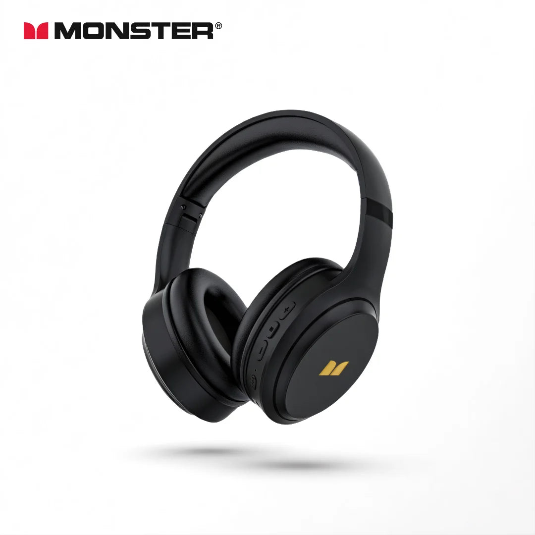 Cuffie Bluetooth 6.0 Monster N21 con Doppia Modalità EQ, Auricolari Stereo Immersivi, Pieghevoli Over-Ear, con Microfono, Cablate/Wireless