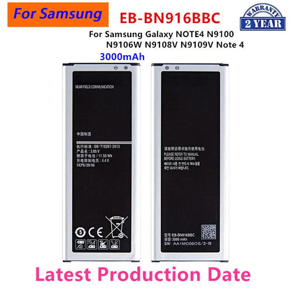 Nuovissima batteria EB-BN916BBC 3000mAh per Samsung Galaxy NOTE4 N9100 N9106W N9108V N9109V Note 4 batterie + WO