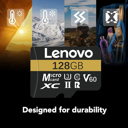 Scheda Micro SD Lenovo da 1024 GB, scheda di memoria TF per video Full HD da 512 GB, scheda di memoria Flash da 256 GB e 128 GB, classe 10, per GPS, MP4 e telecamere di sicurezza domestica.