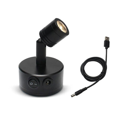 Lampada LED Ricaricabile USB da 3W con Ventosa, Luce d'Accento LED 4000K, Luce Focalizzata per Esposizione, Quadri, Armadi