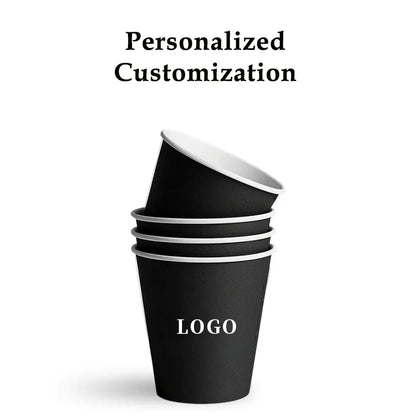 200 bicchieri di carta usa e getta da 250 ml con coperchi, con tazze da caffè personalizzabili con logo personalizzato per eventi e feste