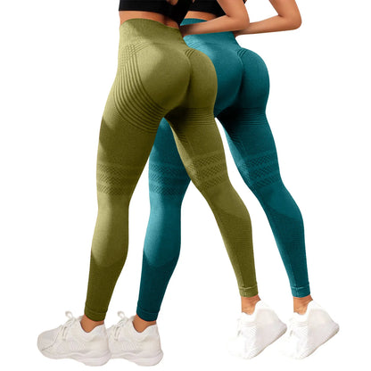 Leggings Modellanti Anti-Cellulite 2 Pezzi, Compressione 3D, Vita Alta, Senza Cuciture, Push-Up, Opachi, Pantaloni Sportivi per Yoga e Fitness