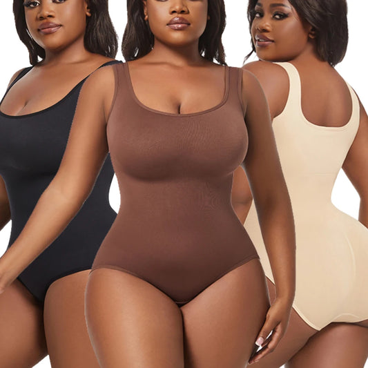 Slip da donna taglie forti Body Butt Lifter Spalline larghe Shapewear Corpo liscio Controllo della pancia Body Shaper XL-5XL Nuovo in