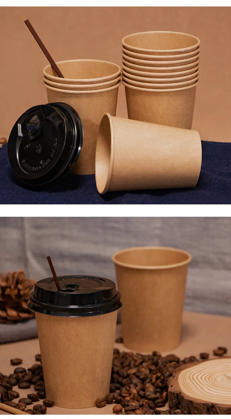 100/200 pezzi bicchieri di carta usa e getta 250ml bicchieri di carta tinta unita tazza di caffè tazza di latte tazza di carta per forniture per feste calde