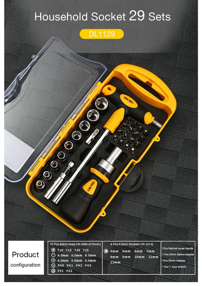DELI Set di cacciaviti Kit di cacciaviti magnetici Punte di precisione elettriche Xiaomi Iphone Computer Cacciaviti Torx a tre ali Piccoli