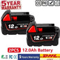 Batteria sostitutiva da 18 V 12,0 Ah, compatibile Milwaukee M18 - Batteria ricaricabile agli ioni di litio 21700 a 15 celle Modello M18 - 48-11-1815