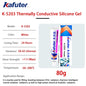 Pasta Termica Kafuter K-5202 K-5203K K-5204K K-5205 per CPU GPU, Grasso Siliconico per Dissipatore di Calore LED e Chip IC