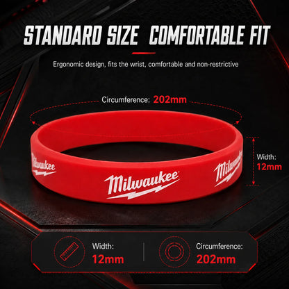 Braccialetto Sportivo in Gomma Milwaukee Tool Decor per Coppie, Basket e Fitness