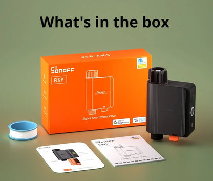 SONOFF SWV SONOFF Valvola dell'Acqua SWV-BSP ZIGBEE, Sistema di Controllo Irrigazione Intelligente, Timer, Controllo Vocale tramite App Google Eweli