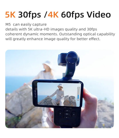 Videocamera tascabile ORDRO M5 5K Action Videocamera Vlog con grande touchscreen per visione notturna IR a infrarossi con telecomando per treppiede SDcard