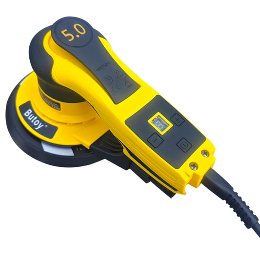 Lucidatrice per legno senza spazzole da 360W, levigatrice orbitale casuale multifunzione da 6 pollici con corsa eccentrica di 5,0 mm, 220V/110V, 7 velocità variabili.