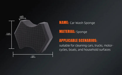 Spugna in schiuma SPTA Ultra Safe per la finitura della vernice dei veicoli, ruote e carrozzeria, con impugnatura ergonomica, strumento applicatore per il lavaggio.